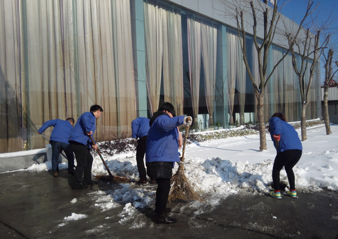 安邦电气组织员工开展义务清雪活动(图1)